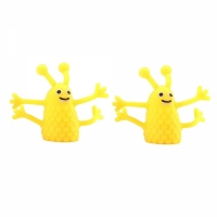 Set 2 marionete degete Monster, 5 cm, galben, Vivo MONSTER-YELLOW1